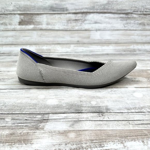 Rothy's Shoes - Rothy’s The Point Birdseye Women’s Size 7 US Light Grey Flax Comfort Flats Shoes